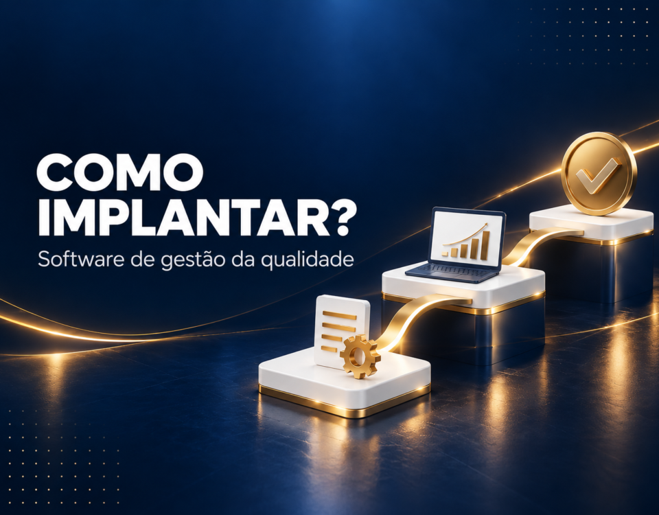 Escudo e seta de crescimento ilustram riscos e oportunidades na ISO 9001:2026